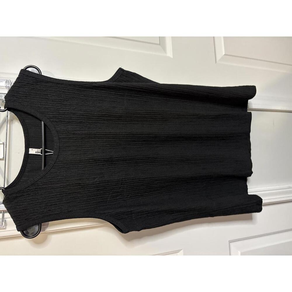 Coofandy Black Sleeveless Textured Tank Top, Size M 414